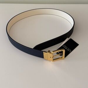 NWT Lauren Ralph Lauren leather reversible belt. Size small.